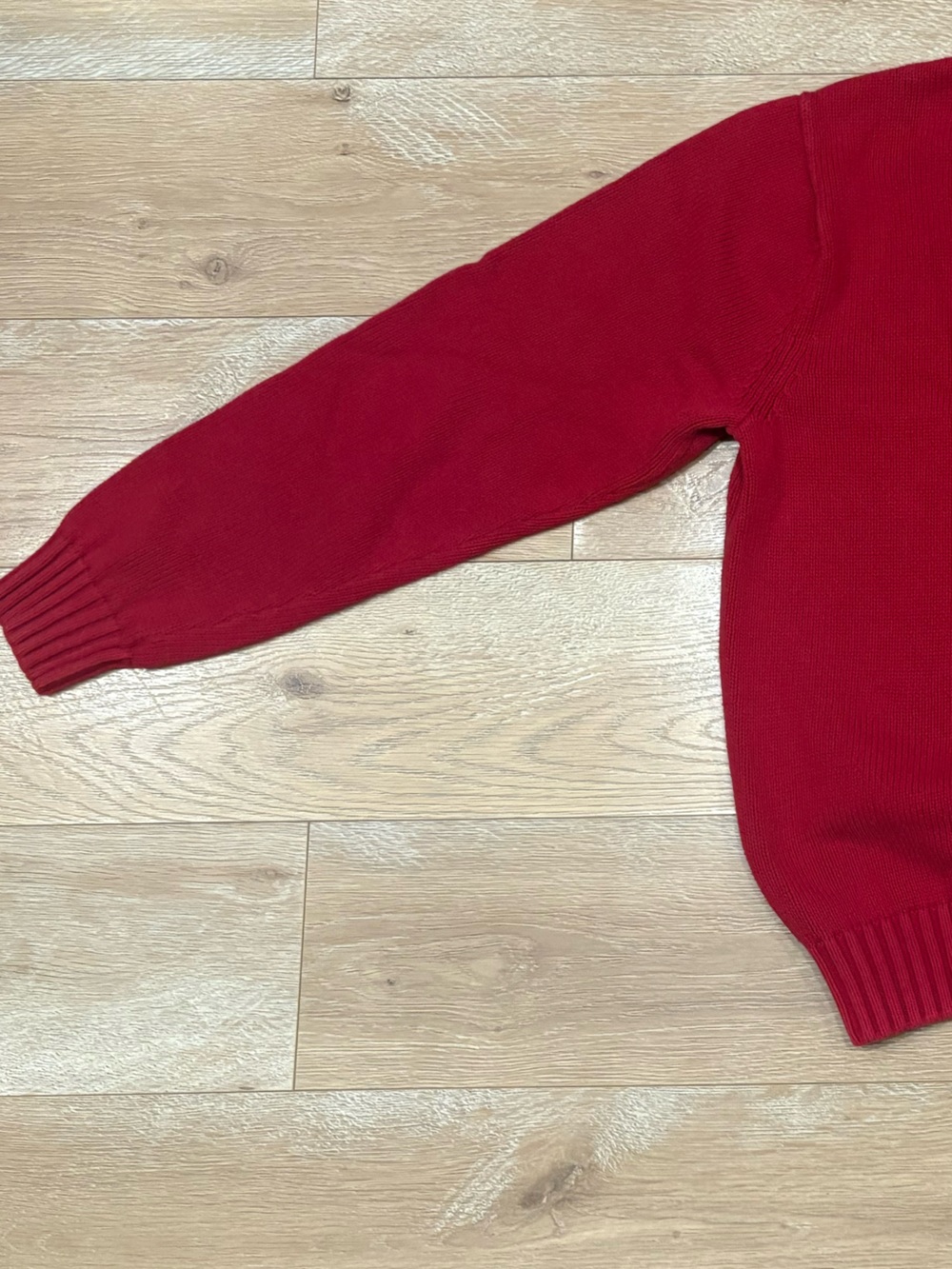 Chaps Red Ribbed Crewneck Sweater - Picture 3 of 4